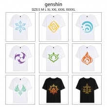 Genshin Impact game Short Sleeve Cotton T-Shirts