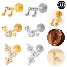 Music note Titanium Fashion Earrings(price for 1pc...