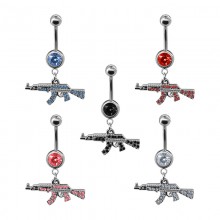 The Gun Shaped Women Body Piercing Belly Rings(price for 1pcs)