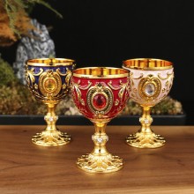 European Style Embossed Vintage Metal Wine Cup