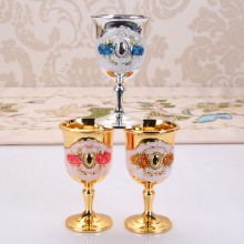 European Style Embossed Vintage Metal Wine Cup