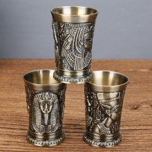 Creative Bronze Metal Vintage Egyptian Shot Glass ...