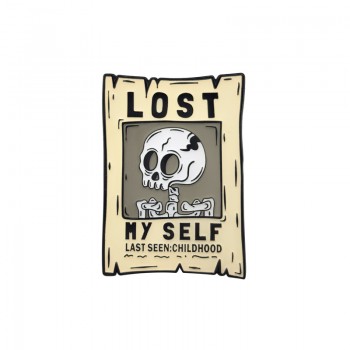 Skull Lost My Self Alloy Enamel Badges Brooch Pins