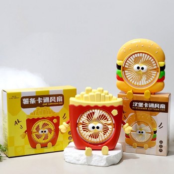Creative Hamburger Fries Portable Mini Handheld USB Electric Fans
