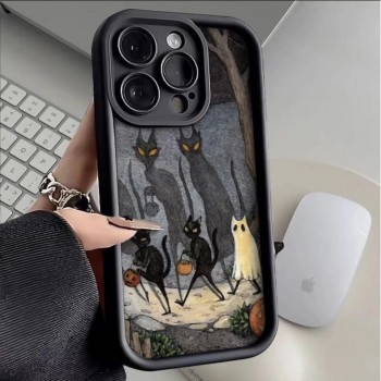 Ghost cat iphone 16/15/14/X PLUS Pro MAX case shell