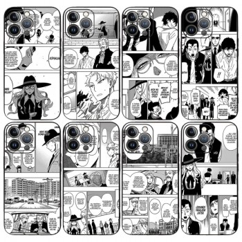Black And White anime iphone 16/15/14/X PLUS Pro MAX case shell