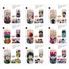 My Hero Academia anime frosted glass cups 350ml/450ml