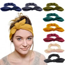 Bow Color Elastic Sports Headband Sweatband Headwe...