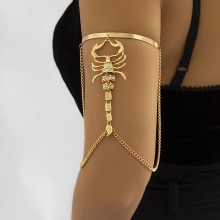 Vintage Punk Scorpion Tassel Chain Ring Bracelet Set on Arm