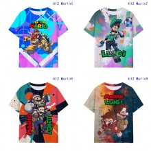 Super Mario anime milk silk fabric t-shirt t shirt...