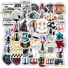 Chess game waterproof stickers set(60pcs a set)