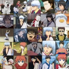 Gintama anime waterproof stickers set(59pcs a set)