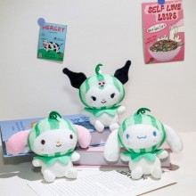 Cute Watermelon Sanrio Kuromi Cinnamoroll Plush Doll 13cm