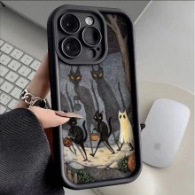 Ghost cat iphone 16/15/14/X PLUS Pro MAX case shel...