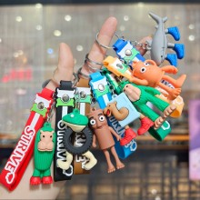 Tung Tung Tung Sahur anime figure doll key chains
