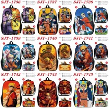 Naruto anime nylon backpack bag shoulder pencil ca...