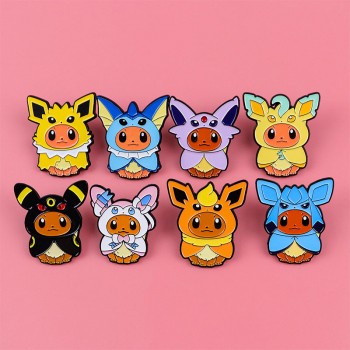 Pokemon Eevee anime Alloy Enamel Badges Brooch Pins