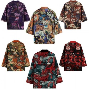 Demon Samurai Cat anime kimono cloak mantle hoodie