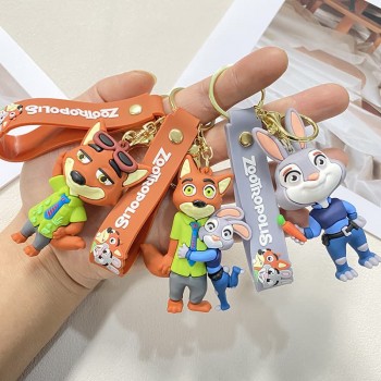 Zootopia anime figure doll key chains