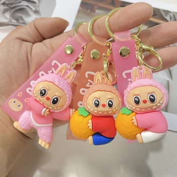 Labubu anime figure doll key chains
