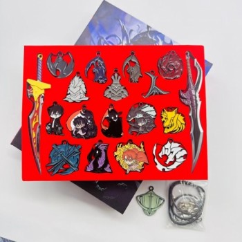 Solo Leveling anime mini sword key chains rings a set