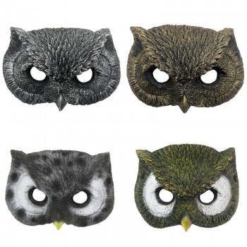 Cute Owls Head Cosplay PU Mask