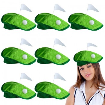 Golf Player Beret Hat with Golf Flag