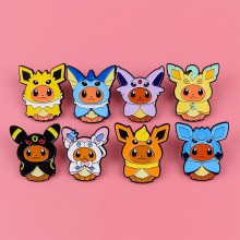 Pokemon Eevee anime Alloy Enamel Badges Brooch Pins
