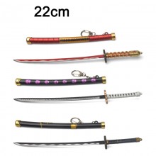 22cm One Piece Roronoa Zoro mini alloy weapon swor...
