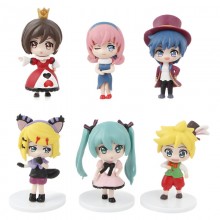 Hatsune Miku anime figures set(6pcs a set)(OPP bag)