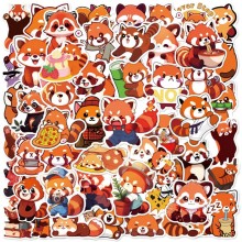Cute Red Panda Raccoon Graffiti waterproof sticker...