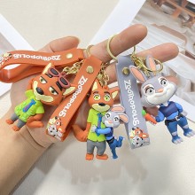 Zootopia anime figure doll key chains