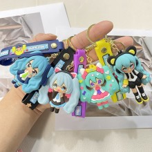 Hatsune Miku anime figure doll key chains