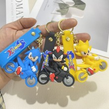 Motorcycle Sonic the Hedgehog figure doll key chai...