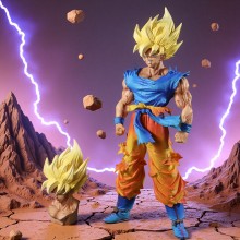Dragon Ball Super Saiyan Son Goku anime figure 2 h...