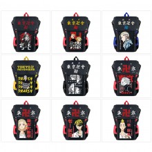 Tokyo Revengers anime USB nylon backpack school ba...