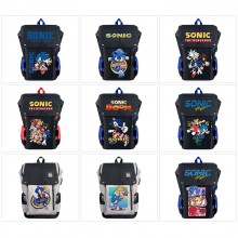 Sonic the Hedgehog anime USB nylon backpack school...