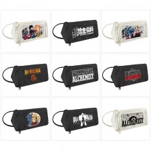 Fullmetal Alchemist anime canvas triangle pen bag ...