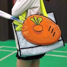 Cute Cartoon Tennis Carrot Bag Removable Cloth Han...