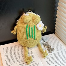 Cute Frog Knitted Messenger Crossbody Bag