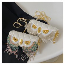 French Boho Owl Tassel Crossbody Shoulder Bag