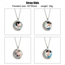 Straykids star Two-sided Rotatable Round Crystal N...