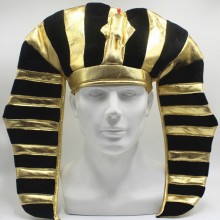 Pharaoh Hat Black Gold Kings Tut Egyptian Costume ...
