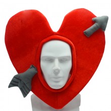 Love Peach Plush Headgear Heart Cupid Hat