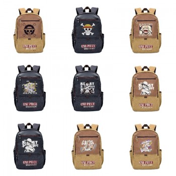 One Piece anime canvas drawstring backpack bags