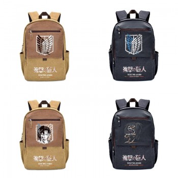 Attack on Titan anime canvas drawstring backpack bags