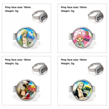 One Piece anime adjustable rings