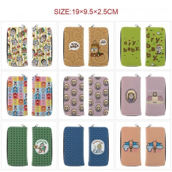 Crybaby anime long zipper wallet purse
