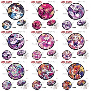 Hazbin Hotel anime pu zipper round wallet coin purse