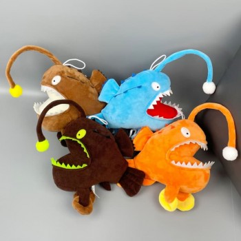 Monkfish Slippers Lantern Fish Plush Doll